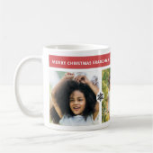 Moderne Kerstmis Grootouders 3 Foto's Koffiemok (Links)