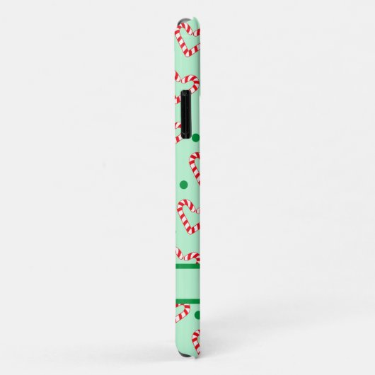 Moderne Kerstmis Hart Candy Cane Case-Mate iPhone Case (Achterkant/rechts)