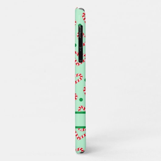 Moderne Kerstmis Hart Candy Cane Case-Mate iPhone Case (Achterkant/links)