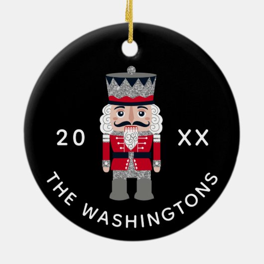 Moderne Kerstmis Keramisch Ornament (Achterkant)