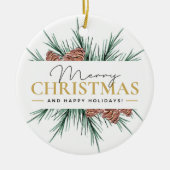 Moderne Kerstmis Keramisch Ornament (Voorkant)