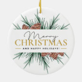 Moderne Kerstmis Keramisch Ornament (Achterkant)