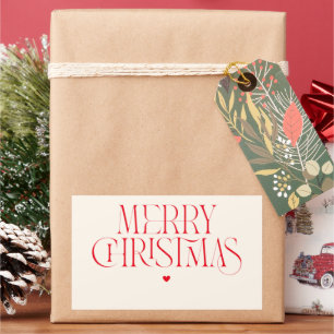 Moderne Kerstmis, minimalistisch, minimalistisch K Rechthoekige Sticker