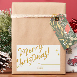 Moderne Kerstmis, minimalistisch, minimalistisch K Rechthoekige Sticker