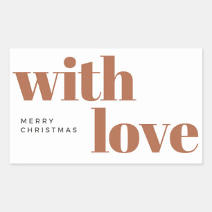 Moderne Kerstmis, minimalistisch, minimalistisch K Rechthoekige Sticker