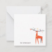 Moderne Kerstmis | | Retro | Noords Notitiekaartje (Voorkant)