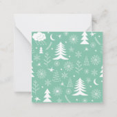 Moderne Kerstmis | | Retro | Noords Notitiekaartje (Achterkant)