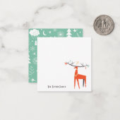 Moderne Kerstmis | | Retro | Noords Notitiekaartje (Voorkant / Achterkant in situ)