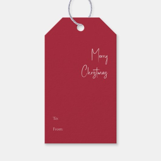 Moderne Kerstmis | Rood tot van cadeauLabels (Voorkant)