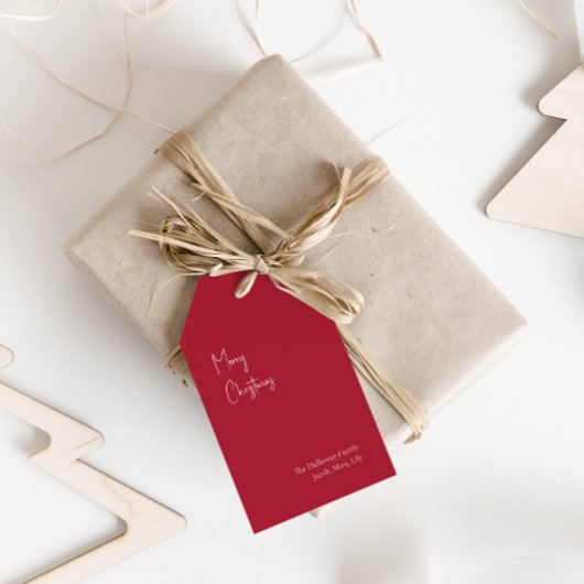 Moderne Kerstmis | Roodfamilie — Gift Labels Cadeaulabel