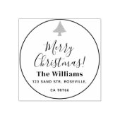 Moderne Kerstmis Script Rubberstempel (Afrduk)