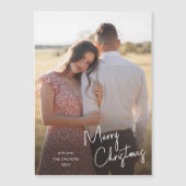 Moderne Kerstmis Script Simpele Foto (Voorkant)