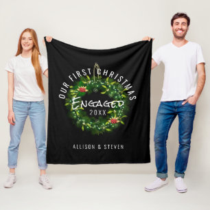 Moderne kerstmis, speciaal gepersonaliseerd fleece deken