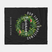 Moderne kerstmis, speciaal gepersonaliseerd fleece deken (Voorkant (Horizontaal))