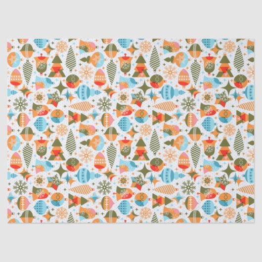 Moderne Kerstmis Tissuepapier (Voorkant)