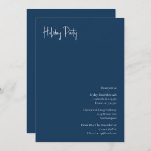 Moderne Kerstmis   Uitnodiging voor een blauwe fee