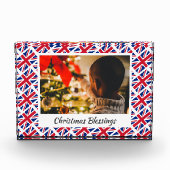 Moderne Kerstmis-UNION JACK Gepersonaliseerd Keepo Fotoblokken (Voorkant)