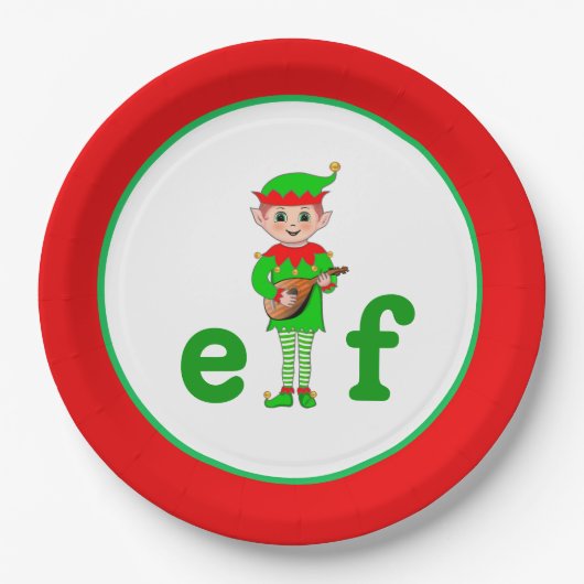 Moderne kerstmusical Elf Papieren Bordje (Voorkant)
