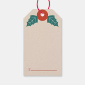 Moderne kerstornamenten cadeaulabel (Achterkant)