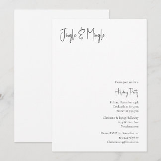 Moderne kerstscript Jingle en Mingle Kaart
