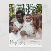 Moderne kerstscript - volledige verticale foto feestdagenkaart (Voorkant)