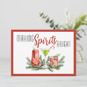 Moderne Kerstsfeer Ondernemend Feestdagenkaart (Staand voorkant)