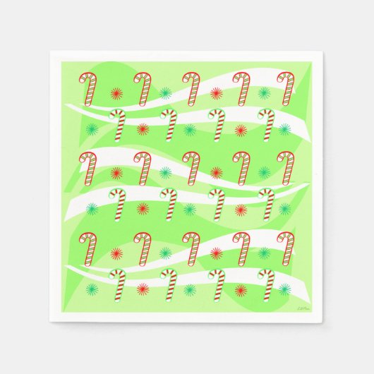 Moderne kerstsnoeprietontwerp servetten (Voorkant)