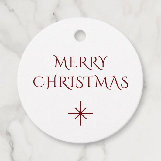 Moderne kerstsnowflake Elegant Bedankjes Labels (Voorkant)