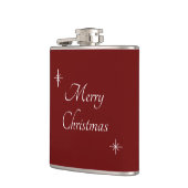 Moderne kerstsnowflakes Elegant Script Red Heupfles (Links)