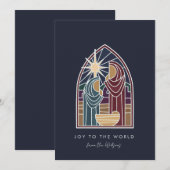 Moderne kerststal religieus Kerstmis  Feestdagenkaart (Voorkant / Achterkant)