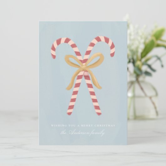 Moderne Kerststol Kerst Kaart (Staand voorkant)