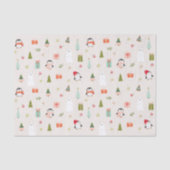 Moderne kerstsymbolen tissuepapier (Voorkant)