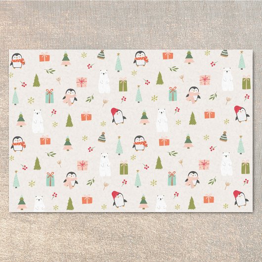 Moderne kerstsymbolen tissuepapier