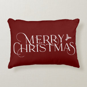 Moderne kersttekst Accent Pillow Kussen