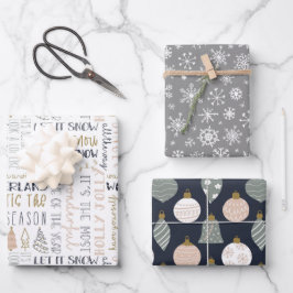 Moderne kersttijdverpakking inpakpapier vel