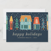 Moderne kerstvakantie feestdagenkaart (Voorkant)