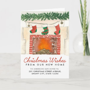 Moderne kerstvakantie met vakantie kaart