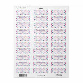 Moderne kerstversiering etiket (Full Sheet)