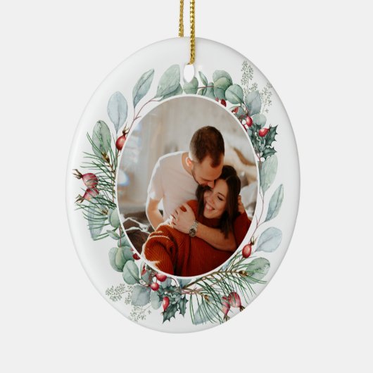 Moderne kerstversiering keramisch ornament (Rechts)