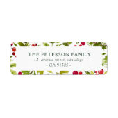 Moderne kerstviering etiket (Voorkant)