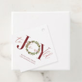 Moderne Kerstvreugde aan de Wereldkrans Bedankjes Labels (In situ)