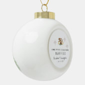 Moderne kerstvrouw keramische bal ornament (Links)