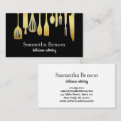 Moderne keuken- en keukengereedschap Koken en cate Visitekaartje (Voorkant / Achterkant)