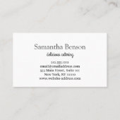 Moderne keuken- en keukengereedschap Koken en cate Visitekaartje (Achterkant)