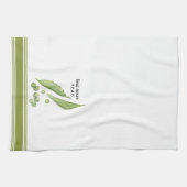 Moderne keukenhanddoek van erwten met waterverf (Horizontaal)