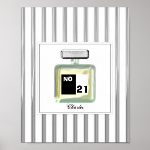 Moderne keulen parfumefles voor mannen, speciaal a poster