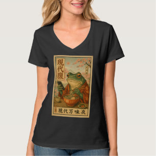 Moderne Kikker Ramen – Retro Japanse Stijl T-shirt