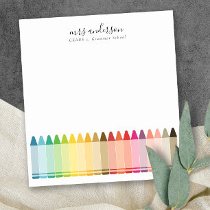 Moderne Kinder leraar kleurrijke regenboogkleuren Notitieblok