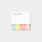 Moderne Kinder leraar kleurrijke regenboogkleuren Post-it® Notes (Voorkant)