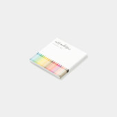 Moderne Kinder leraar kleurrijke regenboogkleuren Post-it® Notes (Schuin)